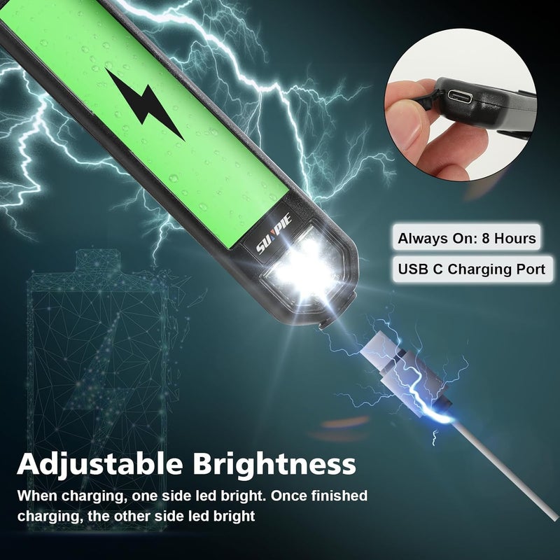 SUNPIE Interior LED Dome Lights with Magnetic for Car, Rear Trunk LED Roll Bar Lights for Wrangler, Truck, Tractor, ATV, UTV, Lorry Camper Boat Caravan Motorhome Rechargeable Under Hood Light - Image 2